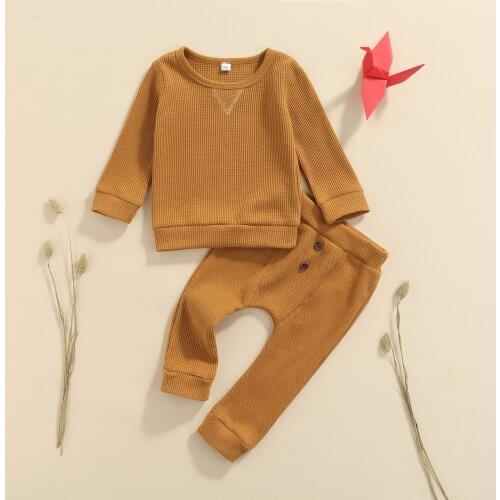 Ma&Baby 0-24M Newborn Infant Baby Girls Clothes Set Long Sleeve Tops Pants Casual Autumn Spring Clothing Outfits