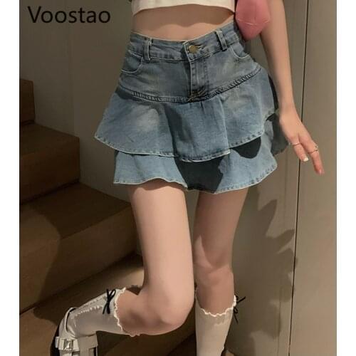 Voostao Denim Skirts For Women