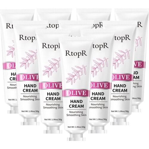 10PCS Olive Oil Serum Repair Hand Cream Lubrication Compact Repair Nourishing Hand Care Moisturizing Whitening Cream Skin Care
