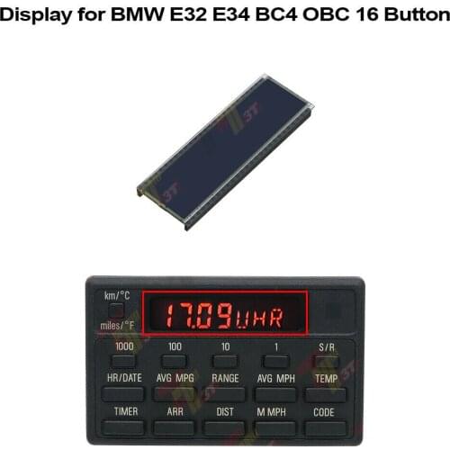 LCD Screen Replacement for BMW E32 E34 BC4 OBC On Board Computer Display 16 Buttons 65818351055