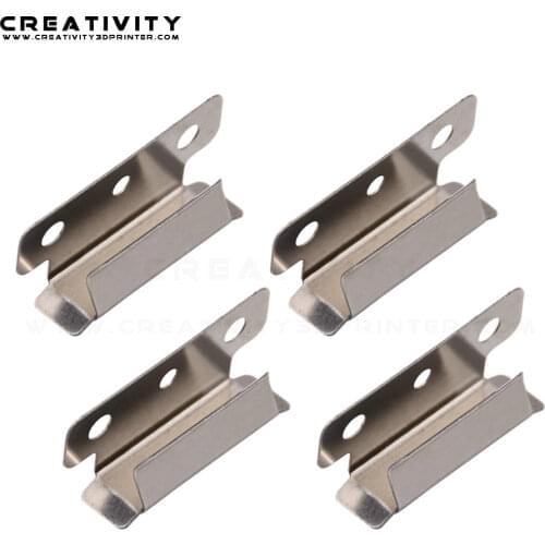 4PCS Steel Heated Bed Clip UM2 or Ender 3 Heatbed Clamp for 3D Printer Build Platform Glass Retainer Hot bed platform clamp