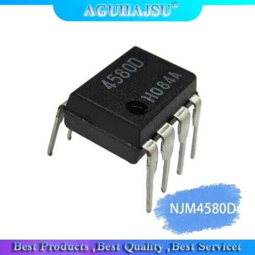 10pcs/lot Dual Operation / Audio Power Amplifier NJM4580D 4580D 4580D Inline DIP-8