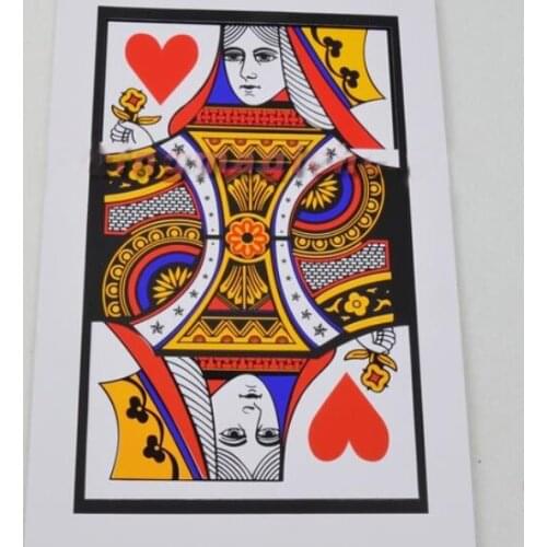 3pcs/lot Automatic Three Card Monte(Q, K)(28*42.5cm) Magic Tricks Stage Close Up Magia Card Magie Illusion Gimmick Props Magica