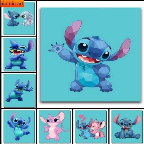 Disney DIY Mickey Diamond Painting Cartoon Stitch Drill Rhinestone Cross Stitch Kits Handmade Embroidery Crafts for Child