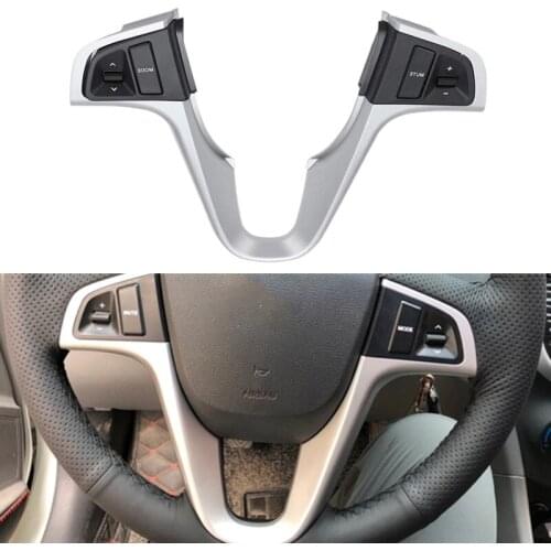Car Multifunction Steering Wheel Cruise Button o Volume Music Control Button Without Light for Hyundai Verna Solaris