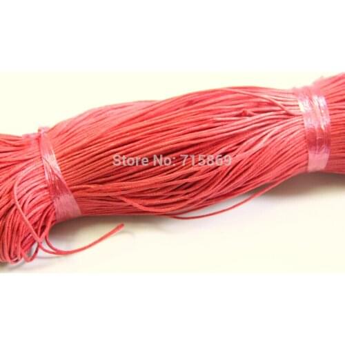 Free Ship 1mm 450m 500 Yards Red Color Waxed Cotton Cord Wax Bead String