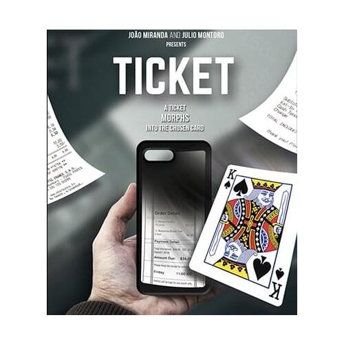 Ticket (Gimmick+Online Instruct) by Joao Miranda and Julio Montoro,Close Up Magic,Magic Tricks For Professional Magicians