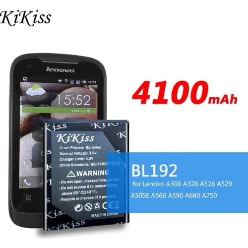 BL192 4100mAh Big Power Battery For Lenovo A750 A529 A560 A680 A590 A328 A300 Mobile Phone Lithium Battery High Capacity