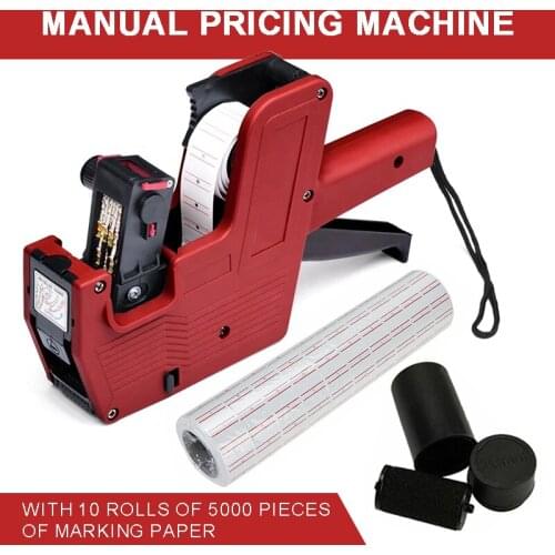 Pricing Tag Labeller With 5000pcs Labels With Ink Refill Manual Pricing Marker Machine Tag Gun Tools Accessories