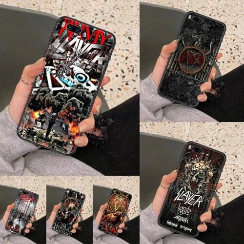 Slayer Heavy Metal Band Phone case For Xiaomi Mi Max Note 3 A2 A3 8 9 9T 10 Lite Pro Ultra black art cover pretty prime trend