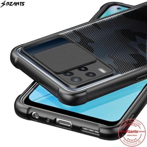 Rzants For OPPO A54 Case Soft [Camouflage Lens] Protection Shockproof Slim Half Clear Cover Square Lid