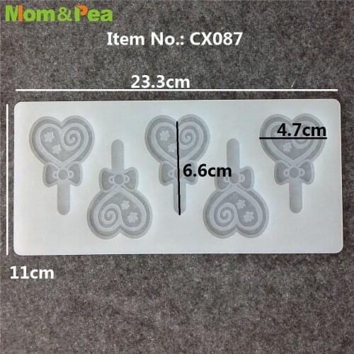 CX087 Heart Shaped Lollipop Silicone Mold Chocolate Ornamental Fondant Mould Cake Decoration Tools