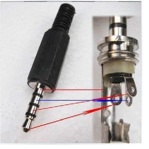 DIY Earphone Upgrade Cable 4 Pole 3.5mm Male Audio Adapter repair NEW