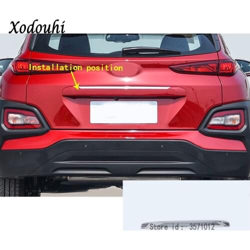 For Hyundai Kona Encino Kauai 2017 2018 2019 2020 Car Sticker Styling Rear Door Tailgate Frame Plate Trim Lamp Trunk Hoods Parts
