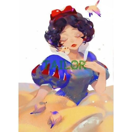 Home Decor Gift haft diamentowy kit set Full square Cross stitch 5D diamond painting Cuadros tools Cartoons princess Mosaic art