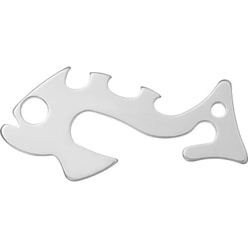 H4GF Outdoor Camping Keychain Bottle Opener Hiking Stainless Steel Key Bottle Opener