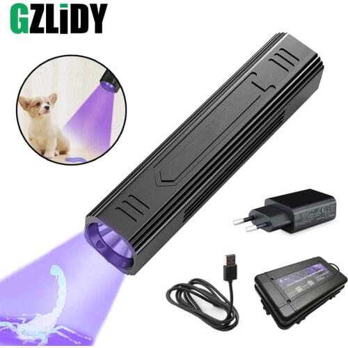 Multifunctional UV Flashlight Super Bright T6 LED Torch USB Rechargeable Waterproof Camping Lantern Portable Fishing Light