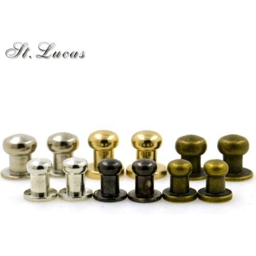 New arrive 30sets/lot alloy screw knob rivets handbag belt shoes watchband metal rivets crafts buckles accessories DIY handmade