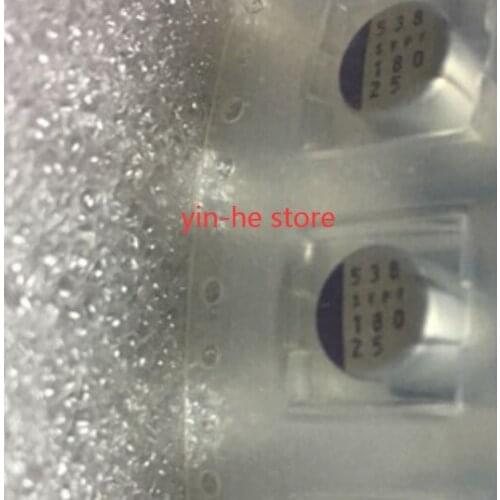 10PCS 25SVPF180M Original authentic 25V180UF 8X12 Sanyo SVPF polymer solid chip capacitor 25SVPF180M 180UF 25V 8*12