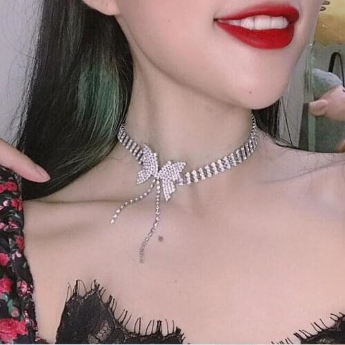 Butterfly Necklace Best Friend Necklace One Piece Fashion BFF Necklaces For Women Butterfly Choker Necklace Jewellery naszyjnik