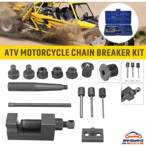 Motorcycle Heavy Chain Breaker Cutter Riveter Tool Kit 520/525/530 Splitter