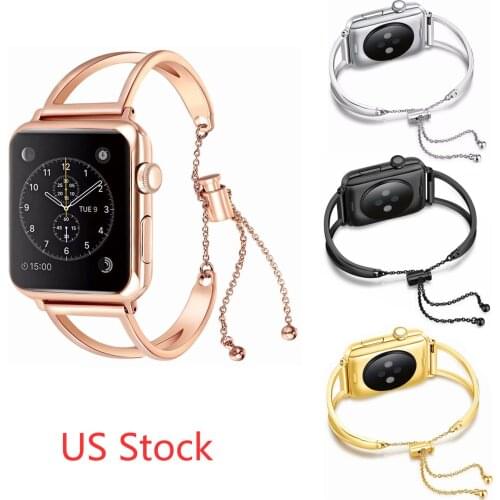 Women Watch Band For Apple Watch Bands 38mm 42mm 40mm 44mm Stainless Steel Bracelet for Apple Watch iWatch Series 4 3 2 1 Strap