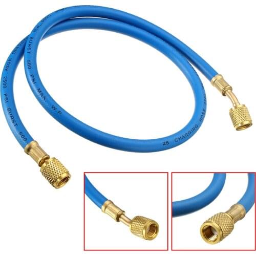 R134A Car Charging Hose 90CM Refrigerant Measuring Recharge Adapter Coolant Pipe 15MM for R410a R22 R12 1/4" SAE Air Conditioner