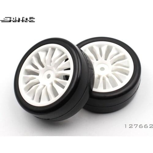SN-RC 127662-WH 1:10 RCAccessories SLICK TYRE SET(2)