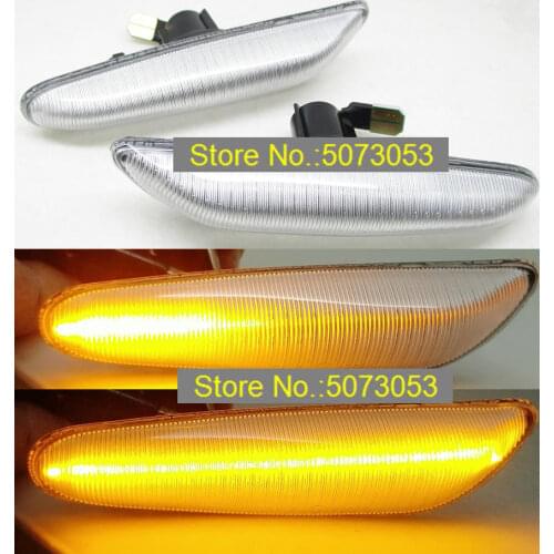 LED Dynamic Side Marker Light Turn signal indicatorRepeater light lamp for BMW 3ser E46 4D 5D X1 X3 1seriesE81 E87 E83 E84 E88