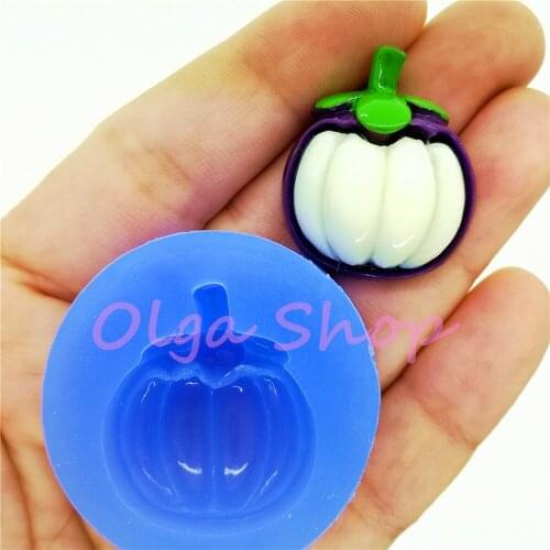 SYL185 29.2mm X 24.6mm Mangosteen Silicone Mold Fondant Cake Decoration Candy Resin Clay Earrings Necklace Craft Soap Candle