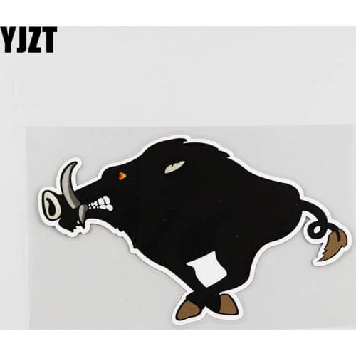 YJZT 14.9CM*9.1CM Fierce Animals A Wild Boar Originality Car Sticker 12A-0011