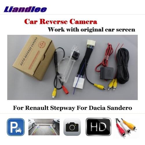 Car Reverse Rear View Backup Parking Camera For Renault Sandero Stepway 2007-2020 2016 Full HD OEM Original Screen Adapter Cable