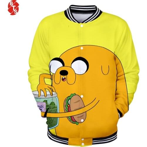 Adventure Time 3D Printed Baseball Jackets Women/Men Fashion Long Sleeve Jackets 2019 Hot Sale Casual Streetwear Clothes