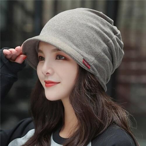 Women Knitted Head Cap Ladies Fashion Windproof Warm Thicken Hats Simple Solid Color Hat For Female New Autumn Winter Hat