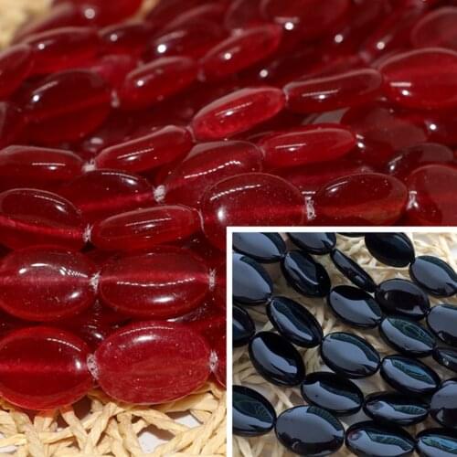 Fashion stone red chalcedony jades black carnelian agat 13x18mm oval loose beads high quality women jewelry making 15 inch B327