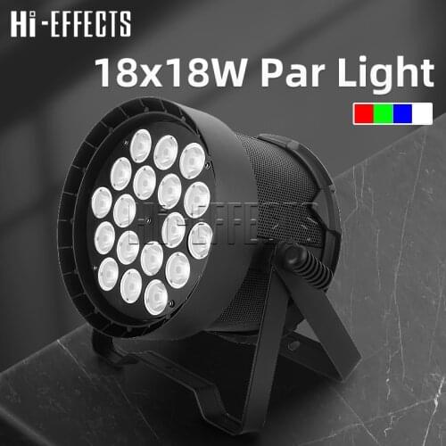 18*18W LED Par Light RGBW 4in 1 Disco Par Light Equipment 11 Channels DMX 512 LED Uplights Strobe Stage Lighting Effect Light