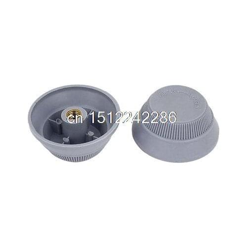 2Pcs Plastic 7mm Dia Female Thread Desk Fan Blade Nuts Gray