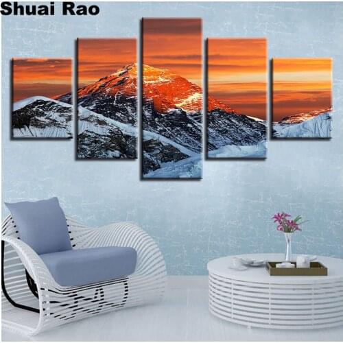 5d diamond painting color whisp5 Panel Sunset diamond set full mosaic Mountain diamond embroidery full square/round drill
