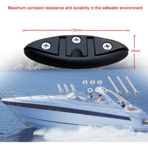 2PCS Boat Accessories Nylon Sailboats Flip Up Folding Pull Up Cleat Dock Deck Boat Marine Kayak Hardware Line Rope Mooring Cleat