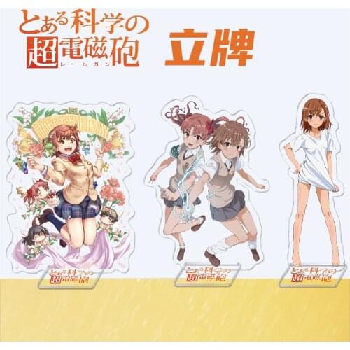 Anime Toaru Kagaku No Railgun Acrylic Stand Figure Creativity Desktop Standing Plate Decoration Collection Model Toy Gifts