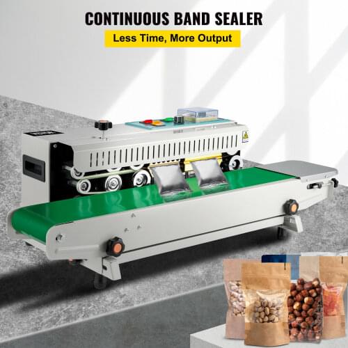 Vevor Automatic Horizontal Continuous Plastic Bag Band Sealing Sealer Machine FR900