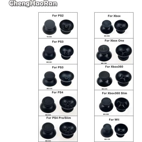 ChengHaoRan 100pcs Analog Joystick Thumb Stick Grip Cap for Sony PlayStation Dualshock 2/3/4 PS2 PS3 PS4 Xbox 360/One Controller