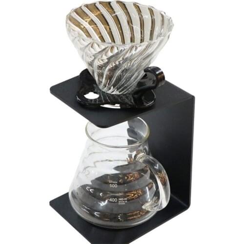 Hand Coffee Holder Metal Filter Cup Holder Black Filter Cup Shelf Thickened Drip Type V60 Filter Cup Holder Appliance Coffeware