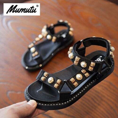 Odorless soft standard size children like girls breathable anti-wear casual light Girls summer scandals MM1927