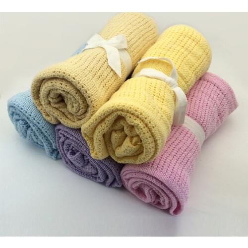 Baby Blanket Knitted Newborn Swaddle Wrap Blankets Super Soft Toddler Infant Bedding Quilt For Bed Sofa Basket Stroller Blankets