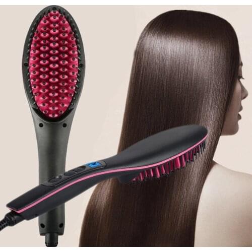 Electric Hair Straightener Ceramic Hot Combs Straightener Heating Combs Men Beard Straightener Brush Profissional Styling Tools