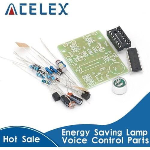 Energy Saving Lamp LED Light Incandescent Light CD4011 Sound and Light Control Switch Kit DIY Voice Control Parts Module