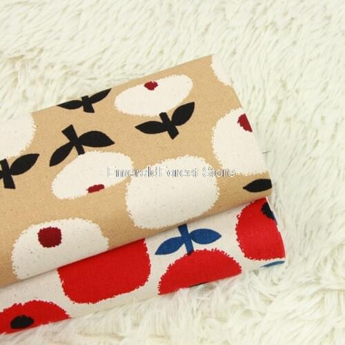 Imported thick cotton cloth Nordic style printed fabric Handmade DIY gold bag fabric cotton dress 90cmx110cm