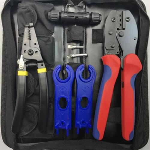 MC4 photovoltaic connector crimper terminal cold crimper solar terminal crimping tool set