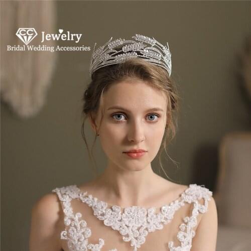 CC Baroque Style Crowns for Women Wedding Hair Accessories Bridal Hairwear Engagement Jewelry Wheat Ears Shape Diadems Gift O592